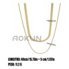 Collar Multicapa Oro 18k Acero Inoxidable 40+5cm Diseño Serpiente