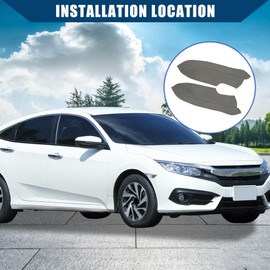 Hihaha Door Panels Armrest Cover for Honda Civic 2006-2011 / Inner/Durable Synthetic Leather / 1 Pair Gray