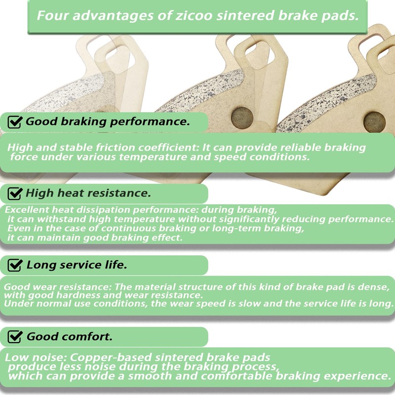 Sintered Brake Pads Front and Rear for Arctic Cat 1000
