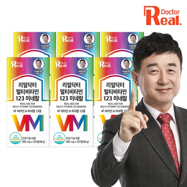 Real Doctor Multivitamin 123 Mineral 980mgX100 tablets 6 boxes (600 days’ supply) / 리얼닥터 멀티비타민 123 미네랄 980mgX100정 6박스 (600일분)