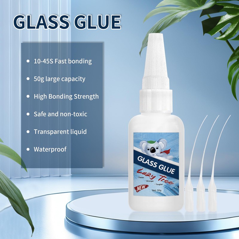 50g Glass Glue, Super Instant Clear Glues, Weatherproof Adhesive for