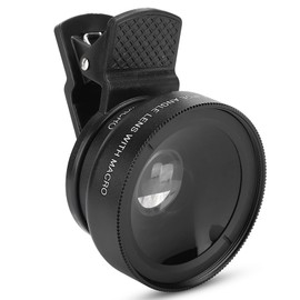 Phone Camera Macro Lens, 0.45X Wide Angle Lens 12.5X Macro Lens, 2 in 1 Lens Set, Clip on Macro Lens for Most Smartphones