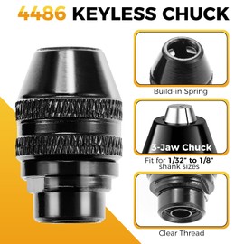 4 Pack 4486 Keyless Chucks Set, Multi Quick Change Keyless Chucks Replacement for Dremel Rotary Tools 3000 4000 7700 8200