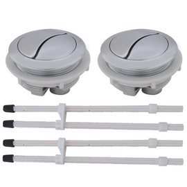 New DEARCOOL 2-Pack 48mm Dual Flush Button Kit Fit for Siamp, for Wirquin, for Cookr - Includes Adjustable Rods & Anti-Slip Feet