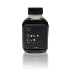Brown Sugar Syrup, Brown Sugar Boba Syrup, Black Sugar Syrup, Brown Sugar Coffee Syrup, Boba Tea Syrup, Bubble Tea Syrup by Locca 12 Oz (Pack of 1)
