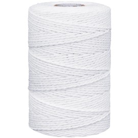 Twine String,500 Feet Cotton Butchers Kitchen Twine String Cooking for Crafts Roasting Gift Wrapping DIY Decoration Gardening Packing Materials,White