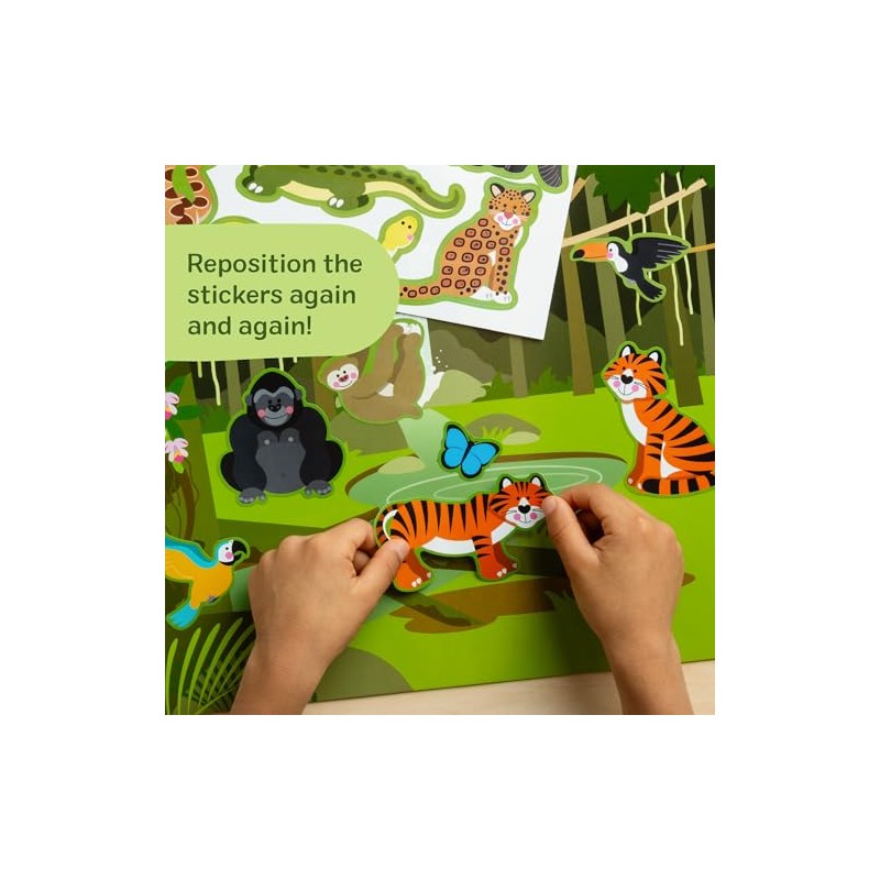Melissa & Doug Bloc de Adhesivos Reutilizables de los Hábitats,