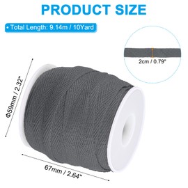 PATIKIL 19mm x 33feet Flat Drawstring Cord Drawstring Replacement Soft Drawstring Cotton Draw Cord Sweatpants Sports Sweatshirts Hoodie Draw Cord Replacement, Charcoal Gray