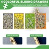 ZZJIHAI 1500 Piece Jigsaw Puzzle Table with Drawers, Adjustable Wooden