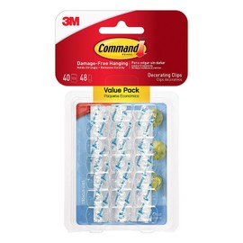 Command Decorating Clips  Clear, 80-Clips