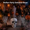Halloween Skeleton Yard Decoration – 3-Piece Skull & Bone Arm