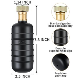 GlückMarine Large Drain Cleaning Bladder fits 4 to 6 Inch Drain Pipes unclogs Stubborn Blockages in Kitchen Sink Bathtub Main Drain and Sewer Line with Water Power