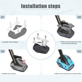 CFMOTO 450MT Kickstand Extension Plate CFMOTO 450MT Side Stand Foot Enlarger Foot Side Stand Extension Pad Support Plate CFMOTO 450MT Kickstand Pad Extender Fit for 450MT 2024+ (light-blue)
