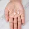 Philip Jones Rose Quartz Gemstone Round Drop Earrings