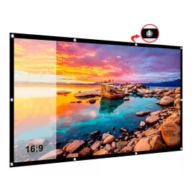 Nierbo Pantalla Para Proyector Portatil 100 Pulgadas 16:9 Proyección Trasera Y Frontal Cine En Casa Exposiciones Videojuegos