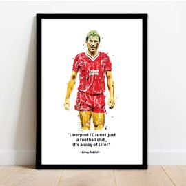 Liverpool - Kenny DALGLISH Quote Framed Illustration Print Poster