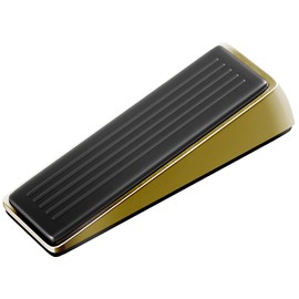 Architectural Hardware - Heavy Duty Zinc Door Stopper with Rubber Anti Scuff Grips - Metal & Rubber Wedge Door Stoppers for Bottom of Door - Modern Door Stops - Doorstop Jam Door Wedge
