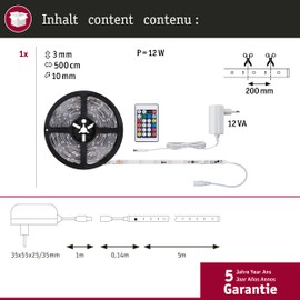 Paulmann 70513 SimpLED Motion Set 5 m 10 W RGB Coated