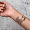 4 x 'Patterned Sitting Dog' Temporary Tattoos - Water Resistant,