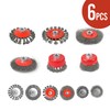 KEJJNYER 6 Pack Wire Wheels for 4 1/2 Angle Grinder,