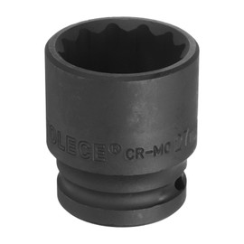 uxcell 1/2" Drive x 27mm Shallow Impact Socket 12-Point Metric CR-MO Steel Nut Impact Grade Socket for Auto Repair