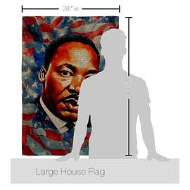 Breeze Decor MLK Civil Rights Indoor Burlap Banner Room Wall Art Patio Porch Lawn Garden Flag Outdoor Decorations Tapestry Yard Signs Black History Month African American Heritage Gifts, Made in USA