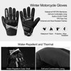 INBIKE Waterproof Winter Motorcycle Gloves Thermal Fleece Touchscreen with TPR