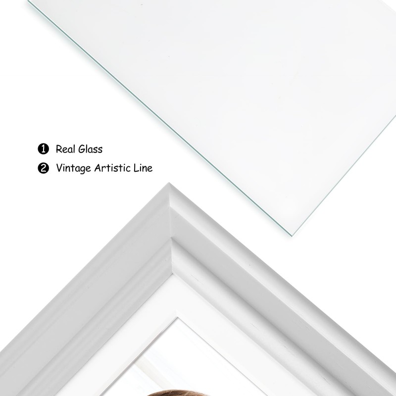 Tamolus 5X7 Double Wooden Hinged Picture Frame Vertical and Horizontal