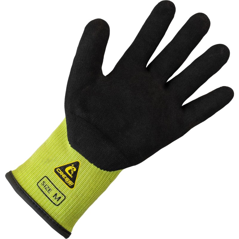 Cressi Conch Dyfiber Gloves, Lime, L
