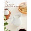Yedio 17 oz Porcelain Milk Creamer Pitcher with Handle, White