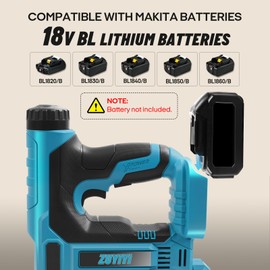 ZUYIYI 18GA 2-in-1 Cordless Brad Nailer for Makita 18v Battery(NOT Included), Nail Gun Battery Powered, Electric Stapler Gun w/1000 Nails & Staples, Adjustable Depth for Upholstery, Woodworking