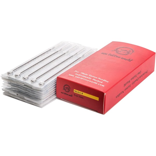 One Tattoo World 100 Pack of Assorted Tattoo Needles | 10 of Each: 3RL, 5RL, 7RL, 9RL, 3RS, 5RS, 7RS, 9RS, 5MS, 7MS