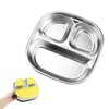 Vexran Stainless Steel Baby Plate, Children's Plate with Suction Cup,