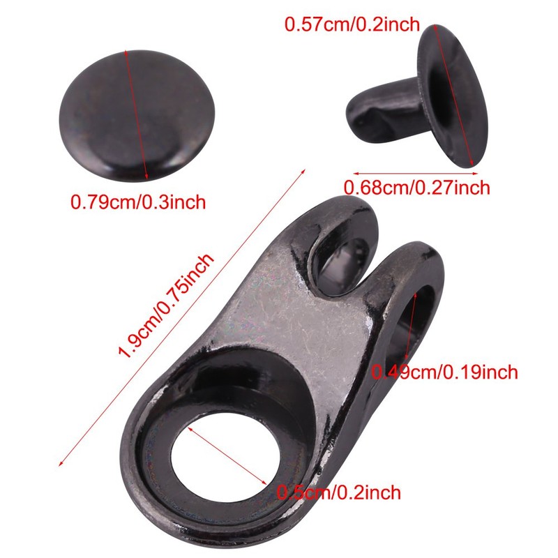 Eujgoov 20 Pcs/Lot Boot Hooks Lace Fittings with Rivets Camp
