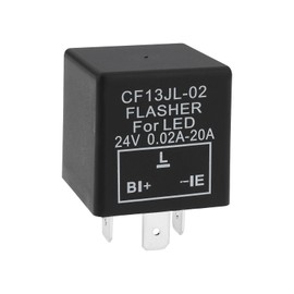 Micro Traders 3-Pin LED Flasher Relay 24V Relay Indicators Turn Signal Flasher Relay 0.02A-20A 0.1-150W for Trucks Buses Agricultural Construction Vehicles