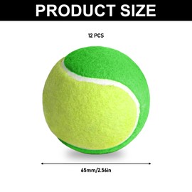 Stage1 Tennis Balls, Training Balls, 25% Pressure Reduced, Tennis Ball, Beginners, Tennis Training Balls, Children's Tennis Ball, Methodology Balls for Kids/Beginners/Pets, Green Pack of 12