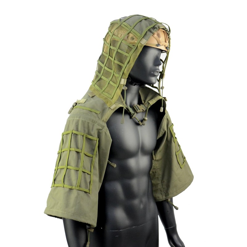 LytHarvest Sniper Ghillie Suit Foundation, Ripstop, Camouflage Tactical Ghillie Hood