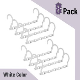 Mr. Pen- Space Saving Hangers for Clothes, 8 Pack, White Space Saver Hangers, Shirt Hangers Space Saving, Clothes Hanger Organizer, Hanger Space Saver, Multi Hanger, Magic Hangers