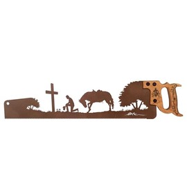 Praying Cowboy Hand Saw Design | Made to Order Wall Art for Western Fans!