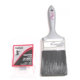 Linzer NEW! LINZER 3" CRAFTWAY POLYESTER BRISTLE BRUSH, #1117, for use with all paints