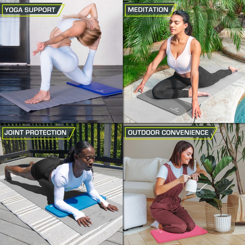 ProsourceFit Extra Thick Yoga Knee Pad and Elbow Cushion 15mm