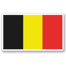 2 x 10cm/100mm Belgium Flag Window Cling Sticker Car Van Campervan Glass #5307