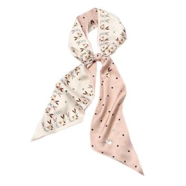 GIMIRO Satin Silk Scarf 148 x 13.5 cm, Tie, Double Layer Band for Blazer, Coat, Dress