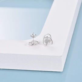 YFN Nursing Themed Stud Earrings Sterling Silver Jewelry Gift for Nurse, Sterling Silver