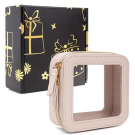 Small Makeup Bags for Purse TSA Approved Toiletry Bag Small Cute Clear Toiletry Bags for Carry-on Traveling Travel Size Car Accessories Essentials Organziation Storage for Women Girls(Off White, Mini)