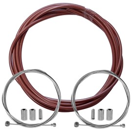 cyclingcolors Bremszughülle Bowdenzug Bremszug Hüllen 5mm mit Bremskabel Bremszug Kabelgehäuse Fahrrad MTB Rennrad City oldtimer, Braun