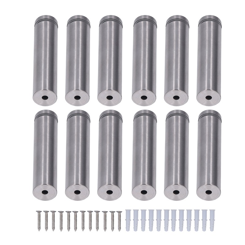 12 Set Stainless Steel Standoff Screws 19x80mm Advertising Screws Mounting