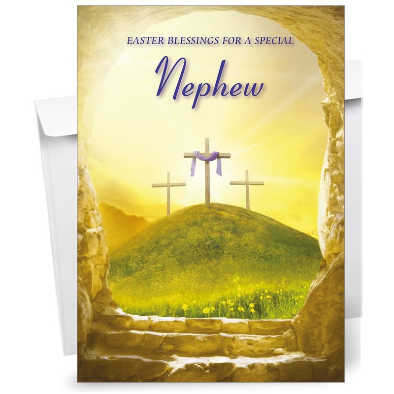 Nephew Religious Easter Card - Christian Easter Card - A5
