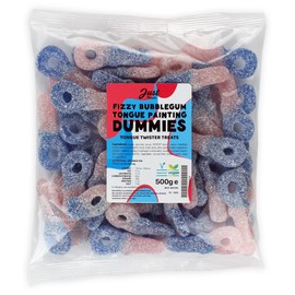 Just Treats Fizzy Bubblegum Tongue Painting Dummies (500g Share Bag)