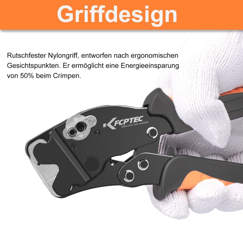 KF CPTEC Self-adjusting wire end ferrule pliers, 0.08-16 mm², square